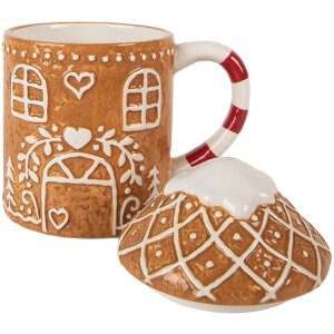 Tazza con coperchio Clayre & Eef 6CEMU0214 450ml...