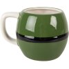 Tazza in Ceramica Dolomite Clayre & Eef 6CEMU0217 14x11x9 cm Verde/Nera 450 ml