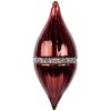 Decorazione natalizia a forma di sfera Clayre & Eef 6GL5092 Rosso-Argento 8x18 cm
