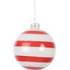 Clayre & Eef 6GL5131 Addobbo per albero di Natale 8x8 cm Rosso-Bianco