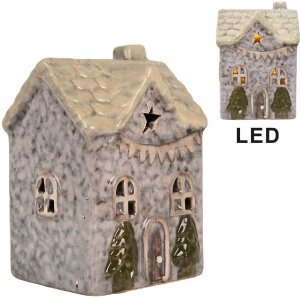 Decorazione Casa con LED Clayre & Eef 6CE2275 Grigia...