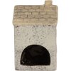 Clayre & Eef 6CE2278 Portacandele Casa 9x8x15 cm Grigio/Beige