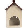 Portacandele a forma di casa Clayre & Eef 6CE2279 Beige/Rosso 10x8x15 cm