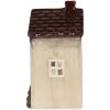Portacandele a forma di casa Clayre & Eef 6CE2279 Beige/Rosso 10x8x15 cm
