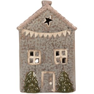 Clayre & Eef 6CE2280 Portacandele Casa Blu Rosa...