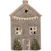 Clayre & Eef 6CE2280 Portacandele Casa Blu Rosa 10x8x15 cm