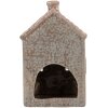 Clayre & Eef 6CE2280 Portacandele Casa Blu Rosa 10x8x15 cm