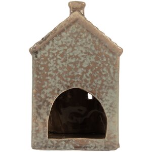 Portacandele a forma di casa Clayre & Eef 6CE2281 10x8x15 cm