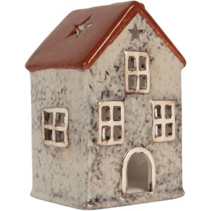 Portacandele Clayre & Eef 6CE2284 Casa 8x7x13 cm...