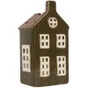 Clayre & Eef 6CE2285 Portacandele Casa Verde/Marrone 8x6x16 cm