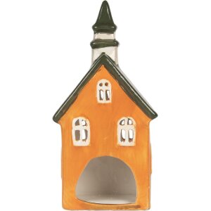 Portacandele Casa Clayre & Eef 6CE2288 Arancione Verde 10x7x21 cm