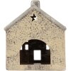 Portacandele a forma di casa Clayre & Eef 6CE2289 13x8x15 cm