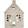 Portacandele a forma di casa Clayre & Eef 6CE2290 11x7x16 cm Grigio/Beige