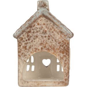 Portacandele Casa Clayre & Eef 6CE2291 Beige Verde 9x6x13 cm