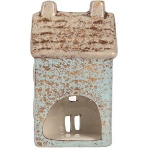Portacandele Casa Clayre & Eef 6CE2293 8x7x15 cm Blu/Beige