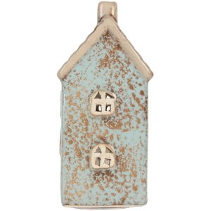 Portacandele Casa Clayre & Eef 6CE2293 8x7x15 cm Blu/Beige