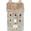 Portacandele Casa Clayre & Eef 6CE2293 8x7x15 cm Blu/Beige