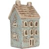 Portacandele Casa Clayre & Eef 6CE2293 8x7x15 cm Blu/Beige
