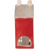 Portacandele a forma di casa Clayre & Eef 6CE2294 Rosso Grigio 7x7x18 cm
