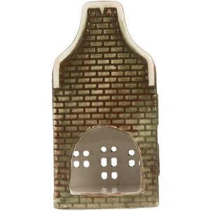 Clayre & Eef 6CE2298 Portacandele a forma di casa 7x7x14 cm