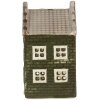 Portacandele a forma di casa Clayre & Eef 6CE2301 7x7x14 cm Grigio-Verde