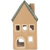Portacandele Casa Clayre & Eef 6x6x11 cm Beige/Verde