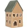 Portacandele Casa Clayre & Eef 6x6x11 cm Beige/Verde