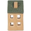 Portacandele Casa Clayre & Eef 6x6x11 cm Beige/Verde