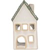 Clayre & Eef 6CE2308 Portacandele Casa 7x7x13 cm grigio-verde