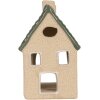 Portacandele a forma di casa Clayre & Eef 6CE2310 8x11x14 cm Beige-Verde