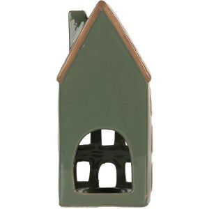 Clayre & Eef 6CE2312 Portacandele Casa 9x8x19 cm Verde