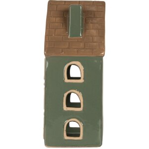 Clayre & Eef 6CE2312 Portacandele Casa 9x8x19 cm Verde