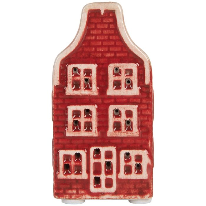 Clayre & Eef 6CE2297 Decorazione a forma di casa con LED 4x4x8 cm