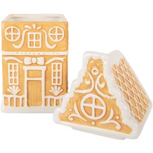 Barattolo con coperchio Clayre & Eef 6CE2367 13x11x24 cm