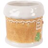 Tazza in ceramica Dolomite Clayre & Eef 13x9x9 cm 300 ml Marrone Bianco