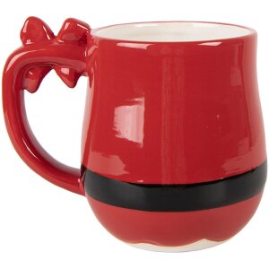 Tazza in ceramica Dolomite Clayre & Eef 13x9x11 cm 400 ml Rossa Nera