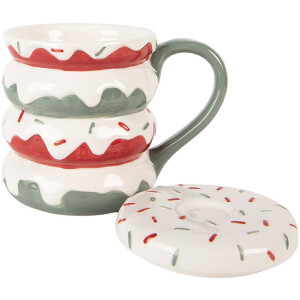 Tazza con coperchio Clayre & Eef 6CEMU0228 450ml...