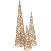 Set di 3 Coni Decorativi LED Clayre & Eef Ø 20x80/16x60/13x40 cm