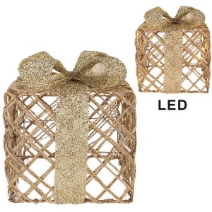 Clayre & Eef 66311 Decorazione Regalo LED Set da 3...