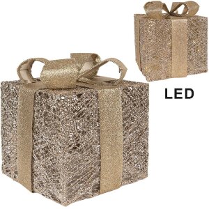 Clayre & Eef 66312 Decorazione Regalo LED Set da 3...