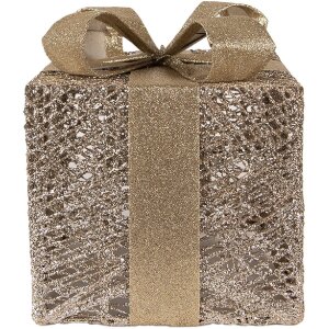 Clayre & Eef 66312 Decorazione Regalo LED Set da 3 Color Oro