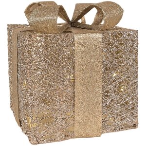 Clayre & Eef 66312 Decorazione Regalo LED Set da 3 Color Oro