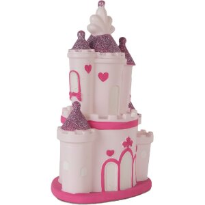 Clayre & Eef 6LMP802 Luce Notturna Castello LED 16x11x24 cm Rosa Viola