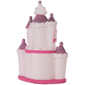 Clayre & Eef 6LMP802 Luce Notturna Castello LED 16x11x24 cm Rosa Viola