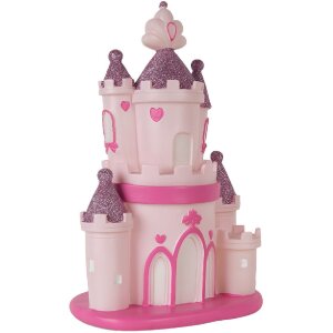 Clayre & Eef 6LMP803 Luce Notturna Castello LED 23x16x35 cm Rosa Violetto