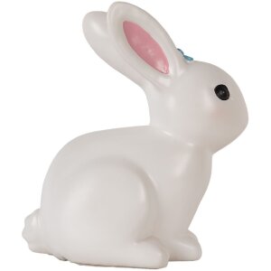 Luce notturna coniglio LED Clayre & Eef 6LMP805 21x13x22 cm Bianco-Rosa