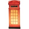 Luce notturna a LED Clayre & Eef 6LMP813 Cabina Telefonica 10x10x23 cm Rosso-Marrone