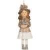 Clayre & Eef Decorazione Ciondolo Bambino 5x4x12 cm Beige Rosa 6PR5662