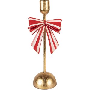 Clayre & Eef 6Y5941 Portacandele 11x9x28 cm Dorato Rosso