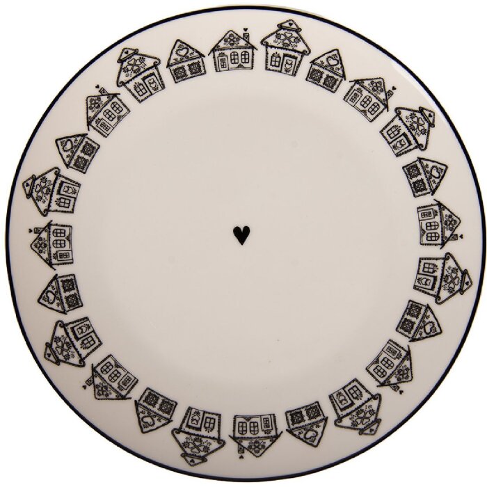 Clayre & Eef Piccolo Piatto Ø 20x2 cm Beige-Marrone